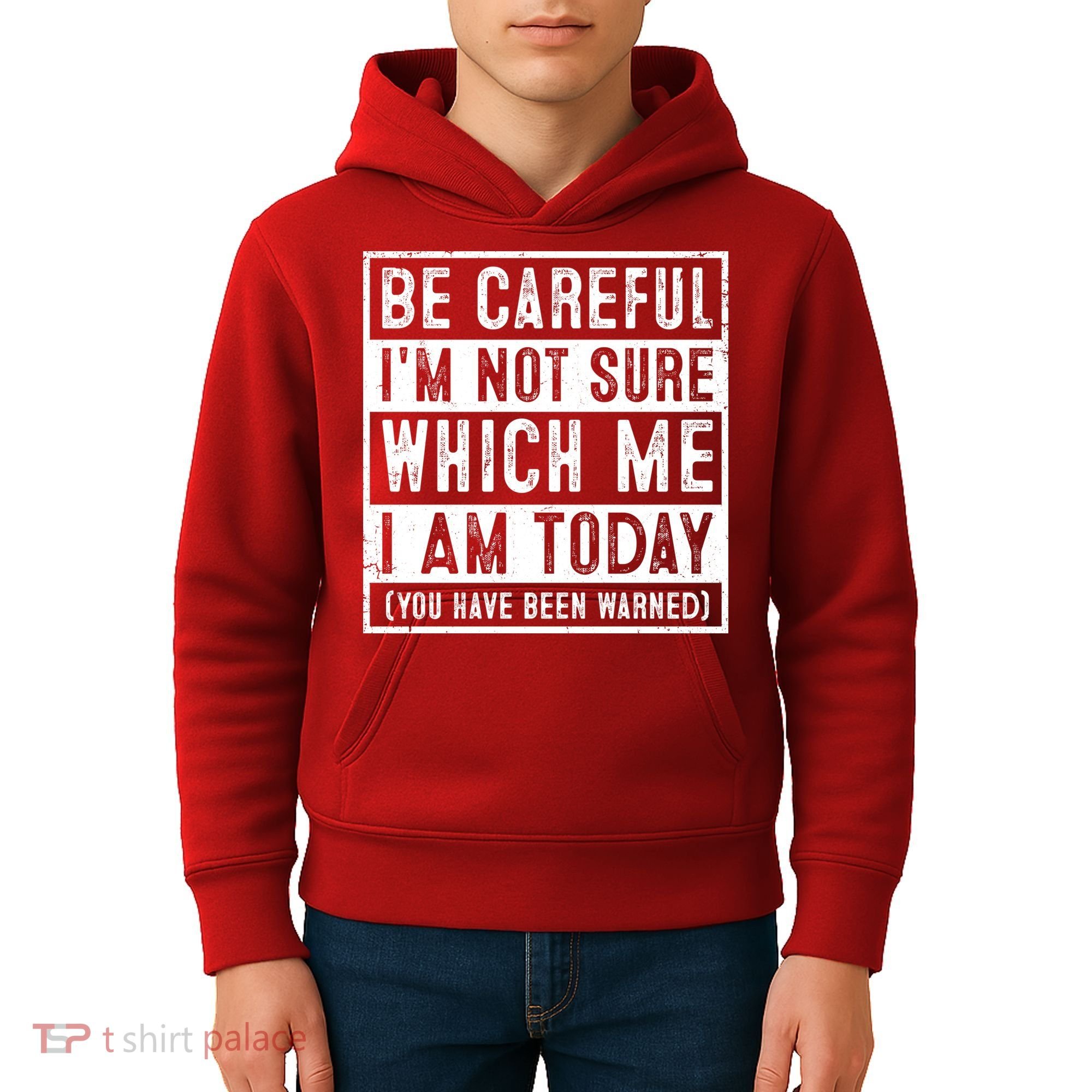 Be Careful I'm Not Sure Which Me I Am Today You Have Been Warned Kids Hoodie