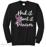 Breast Cancer I Had It I Beat It Survivor Pink Ribbon Gift Sweatshirt thumb 0