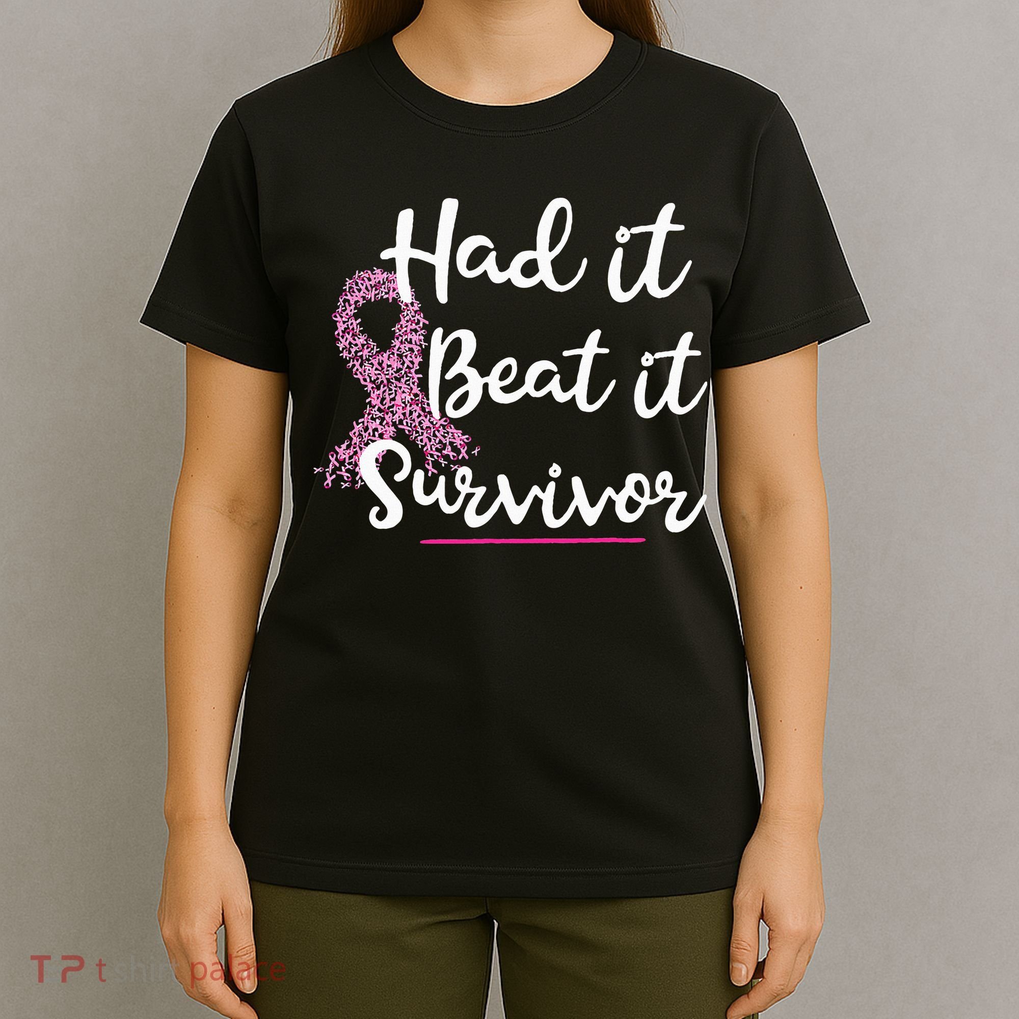 Breast Cancer I Had It I Beat It Survivor Pink Ribbon Gift T-Shirt
