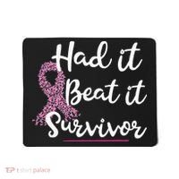 Breast Cancer I Had It I Beat It Survivor Pink Ribbon Gift Mousepad thumb 0