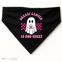 Breast Cancer Is Boo Sheet October Awareness USA-Made Doggie Bandana thumb 0