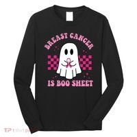 Breast Cancer Is Boo Sheet October Awareness Long Sleeve Shirt thumb 0