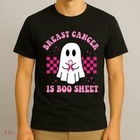 Breast Cancer Is Boo Sheet October Awareness T-Shirt thumb 3