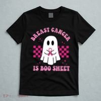 Breast Cancer Is Boo Sheet October Awareness T-Shirt thumb 5