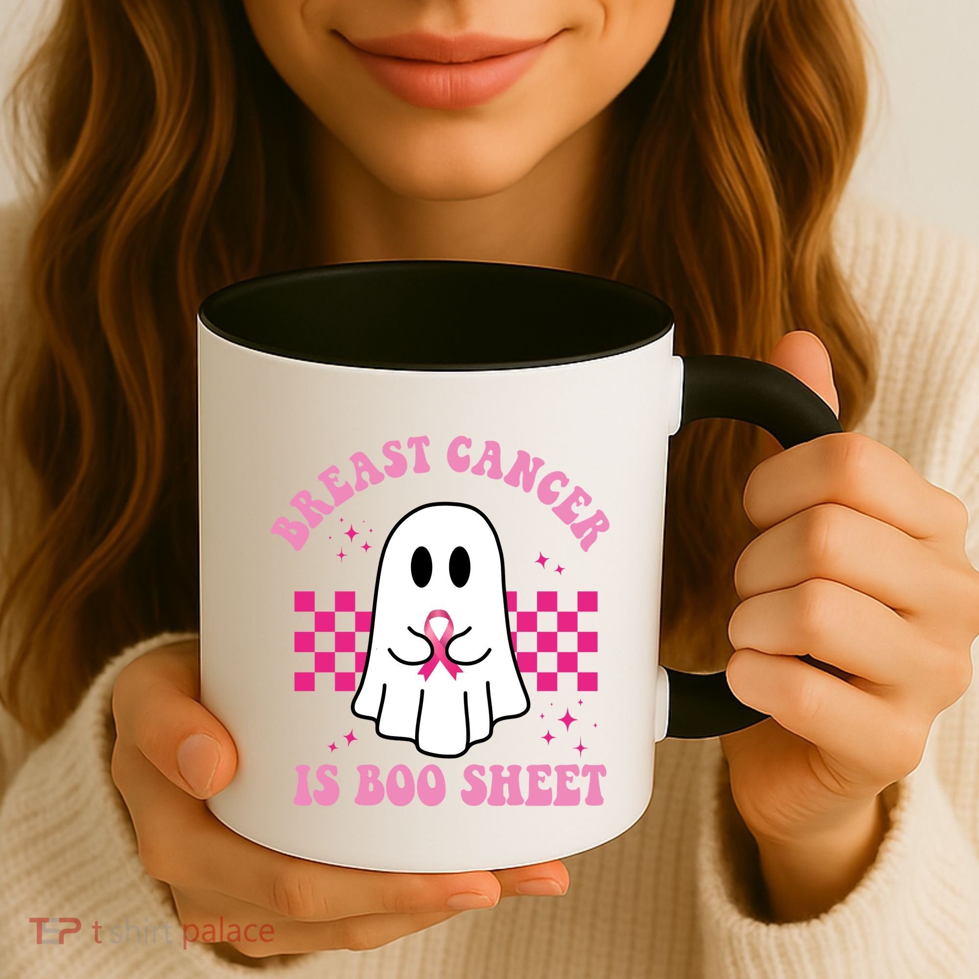 Breast Cancer Is Boo Sheet October Awareness Coffee Mug