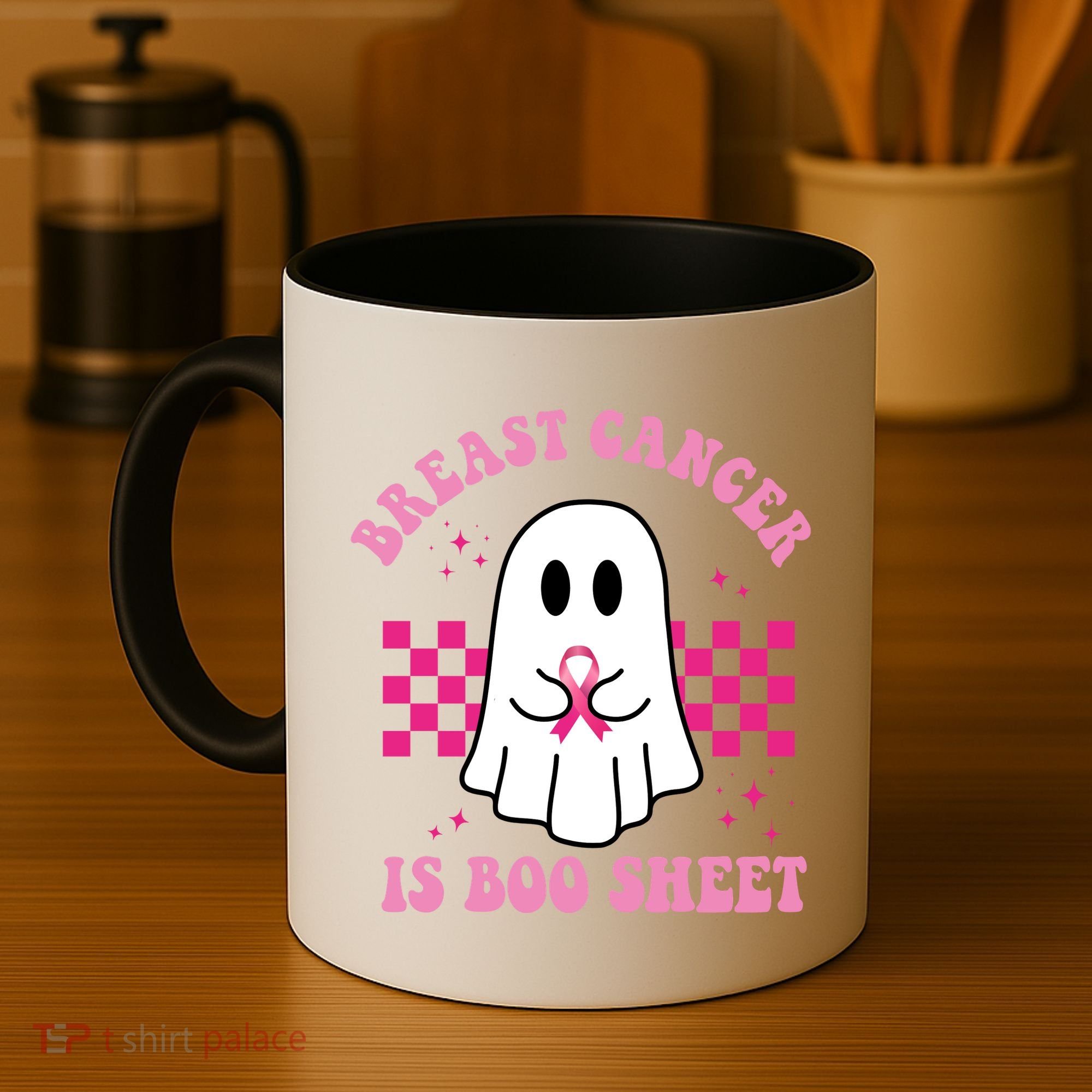 Breast Cancer Is Boo Sheet October Awareness Coffee Mug