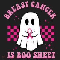 Breast Cancer Is Boo Sheet October Awareness Beanie thumb 2