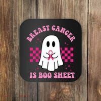 Breast Cancer Is Boo Sheet October Awareness Coaster thumb 0