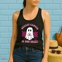 Breast Cancer Is Boo Sheet October Awareness Women's Tank Top thumb 2