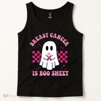 Breast Cancer Is Boo Sheet October Awareness Tank Top thumb 2