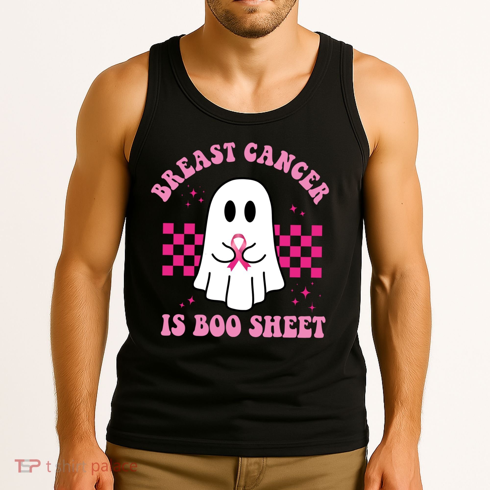 Breast Cancer Is Boo Sheet October Awareness Tank Top