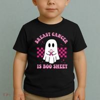 Breast Cancer Is Boo Sheet October Awareness Toddler T-Shirt thumb 2