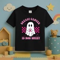 Breast Cancer Is Boo Sheet October Awareness Toddler T-Shirt thumb 3