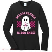 Breast Cancer Is Boo Sheet October Awareness Women's Long Sleeve Shirt thumb 0