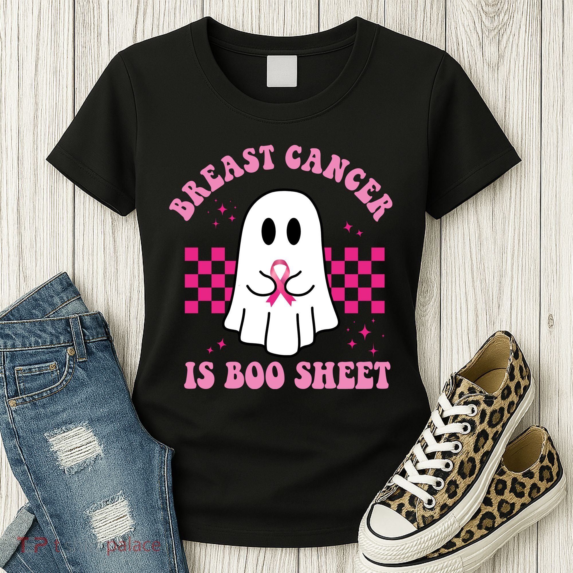 Breast Cancer Is Boo Sheet October Awareness Women's T-Shirt