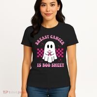 Breast Cancer Is Boo Sheet October Awareness Women's T-Shirt thumb 4