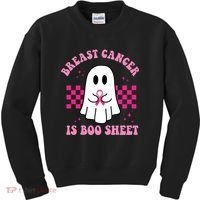 Breast Cancer Is Boo Sheet October Awareness Kids Sweatshirt thumb 0