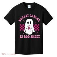 Breast Cancer Is Boo Sheet October Awareness Kids T-Shirt thumb 0