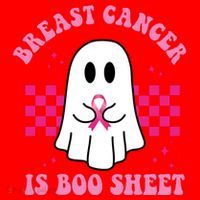 Breast Cancer Is Boo Sheet October Awareness Santa Hat thumb 1