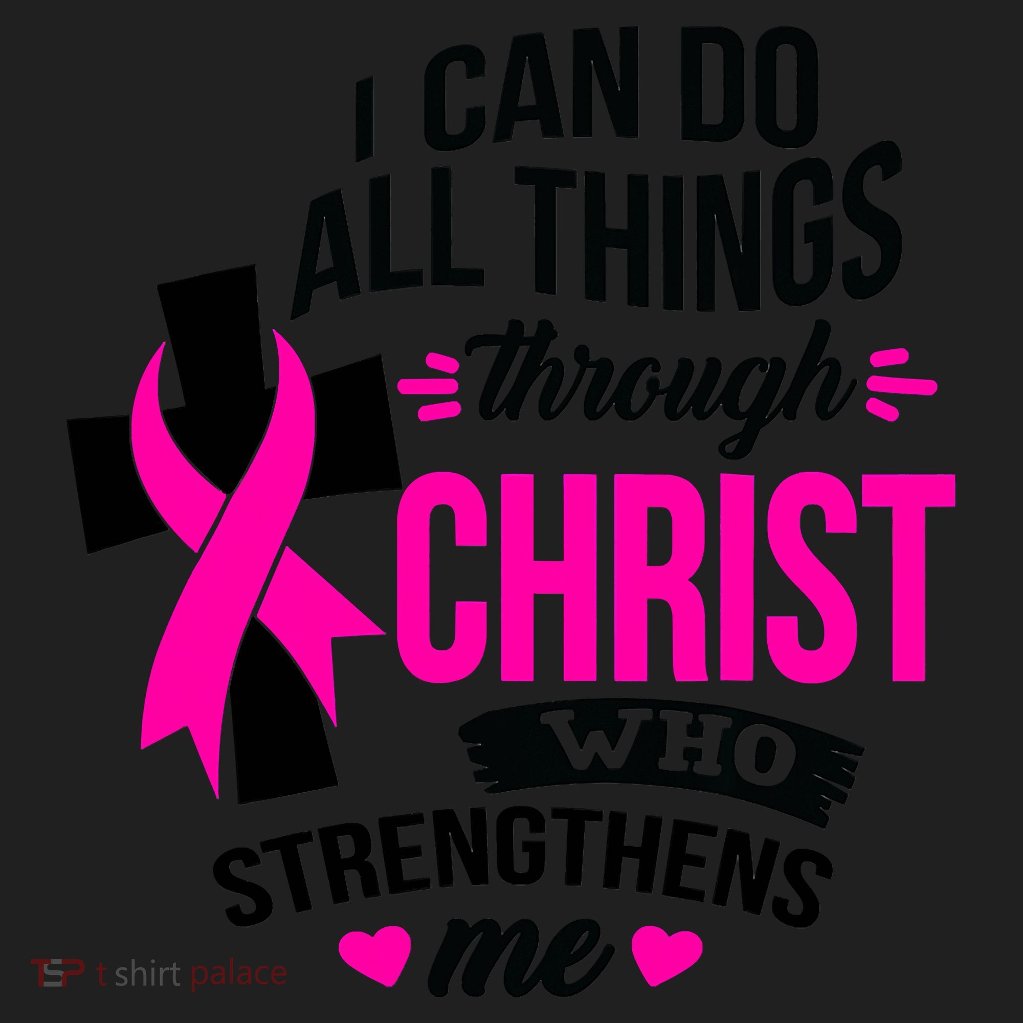 Breast Cancer I Can Do All Things Through Christ Awareness Women's Sweatshirt