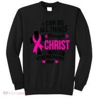 Breast Cancer I Can Do All Things Through Christ Awareness Sweatshirt thumb 0
