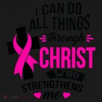 Breast Cancer I Can Do All Things Through Christ Awareness Women's Hoodie thumb 2