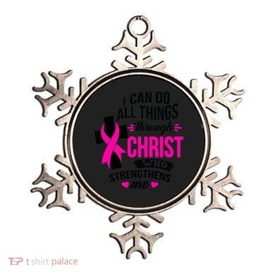 Breast Cancer I Can Do All Things Through Christ Awareness Ornament