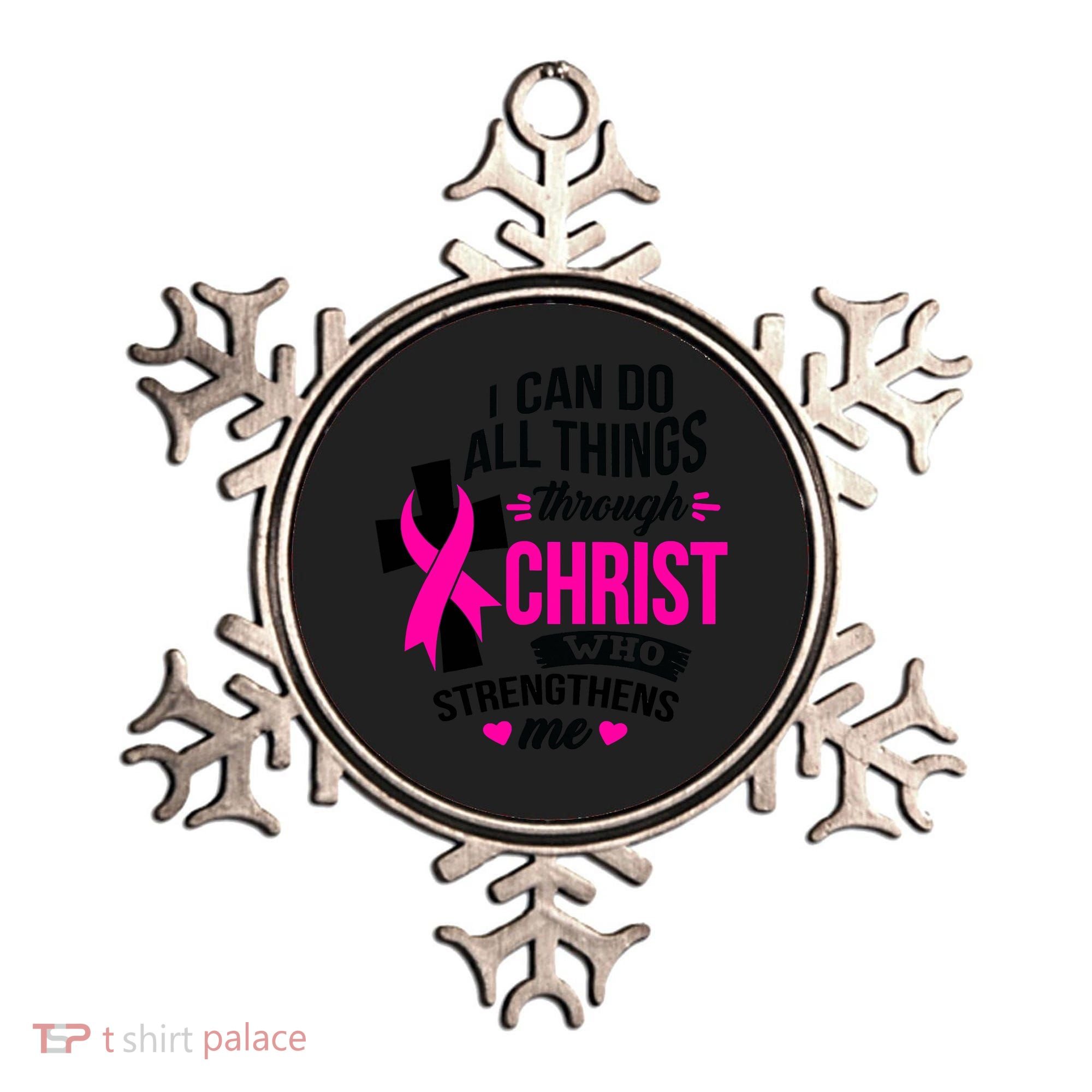 Breast Cancer I Can Do All Things Through Christ Awareness Ornament