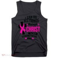 Breast Cancer I Can Do All Things Through Christ Awareness Tank Top thumb 0