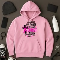 Breast Cancer I Can Do All Things Through Christ Awareness Hoodie thumb 3