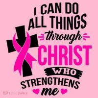 Breast Cancer I Can Do All Things Through Christ Awareness Mousepad thumb 1