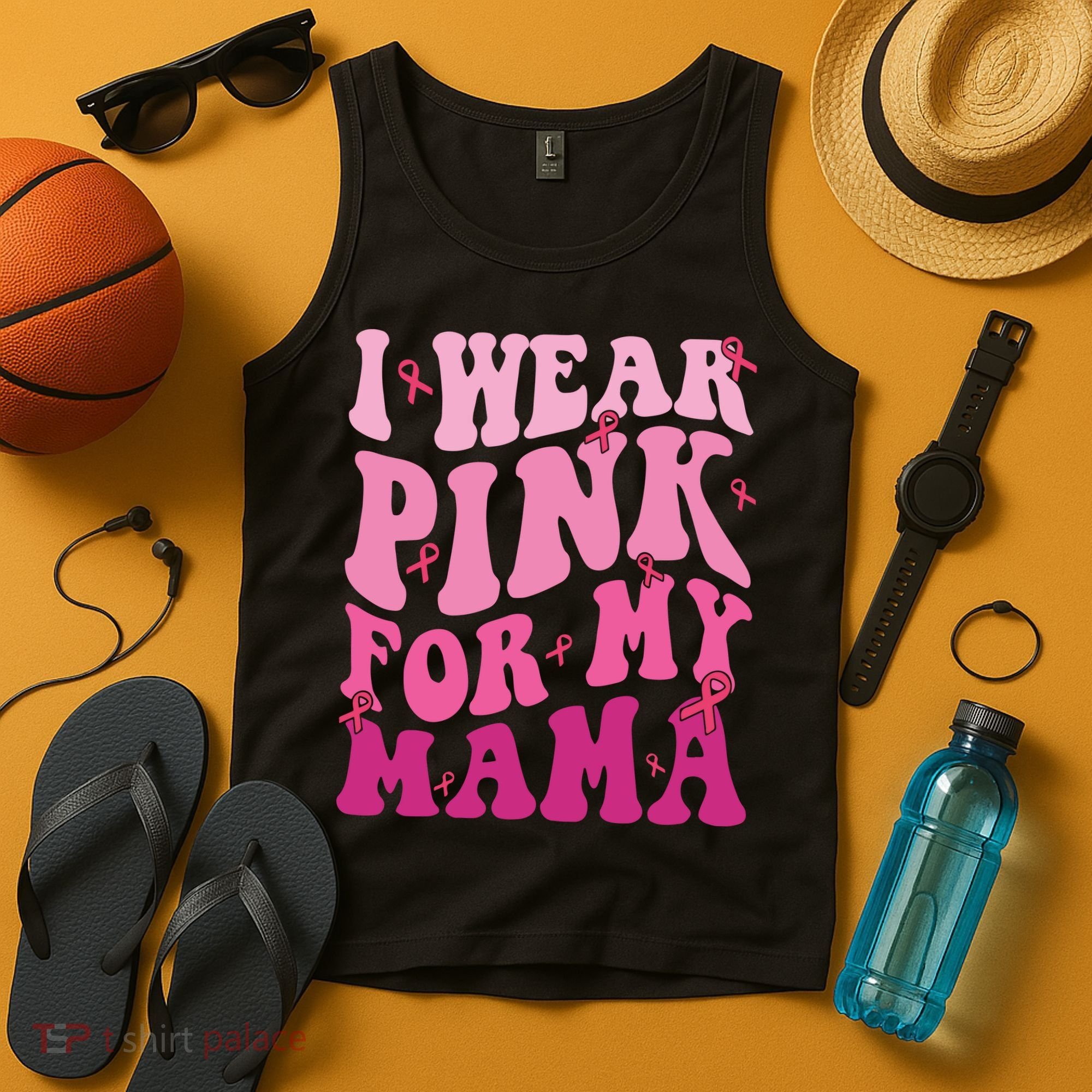 Breast Cancer I Wear Pink For My Mama Tank Top