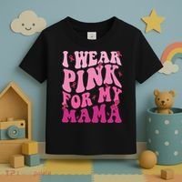 Breast Cancer I Wear Pink For My Mama Toddler T-Shirt thumb 3