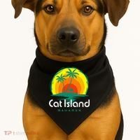 Bahamas Cat Island USA-Made Doggie Bandana thumb 1