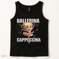 Ballerina Cappuccina - Italian Brainrot Meme Tank Top thumb 2