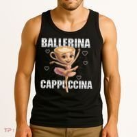 Ballerina Cappuccina - Italian Brainrot Meme Tank Top thumb 3