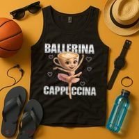 Ballerina Cappuccina - Italian Brainrot Meme Tank Top thumb 4