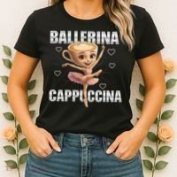 Ballerina Cappuccina - Italian Brainrot Meme Women's T-Shirt thumb 2