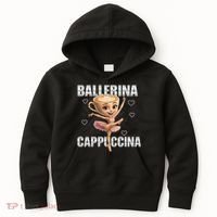 Ballerina Cappuccina - Italian Brainrot Meme Kids Hoodie thumb 0