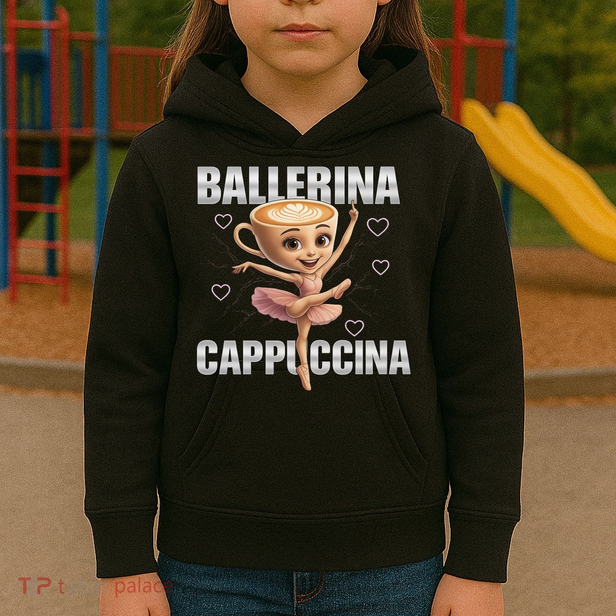 Ballerina Cappuccina - Italian Brainrot Meme Kids Hoodie