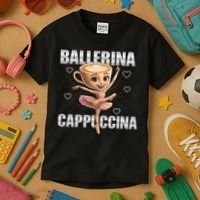 Ballerina Cappuccina - Italian Brainrot Meme Kids T-Shirt thumb 3