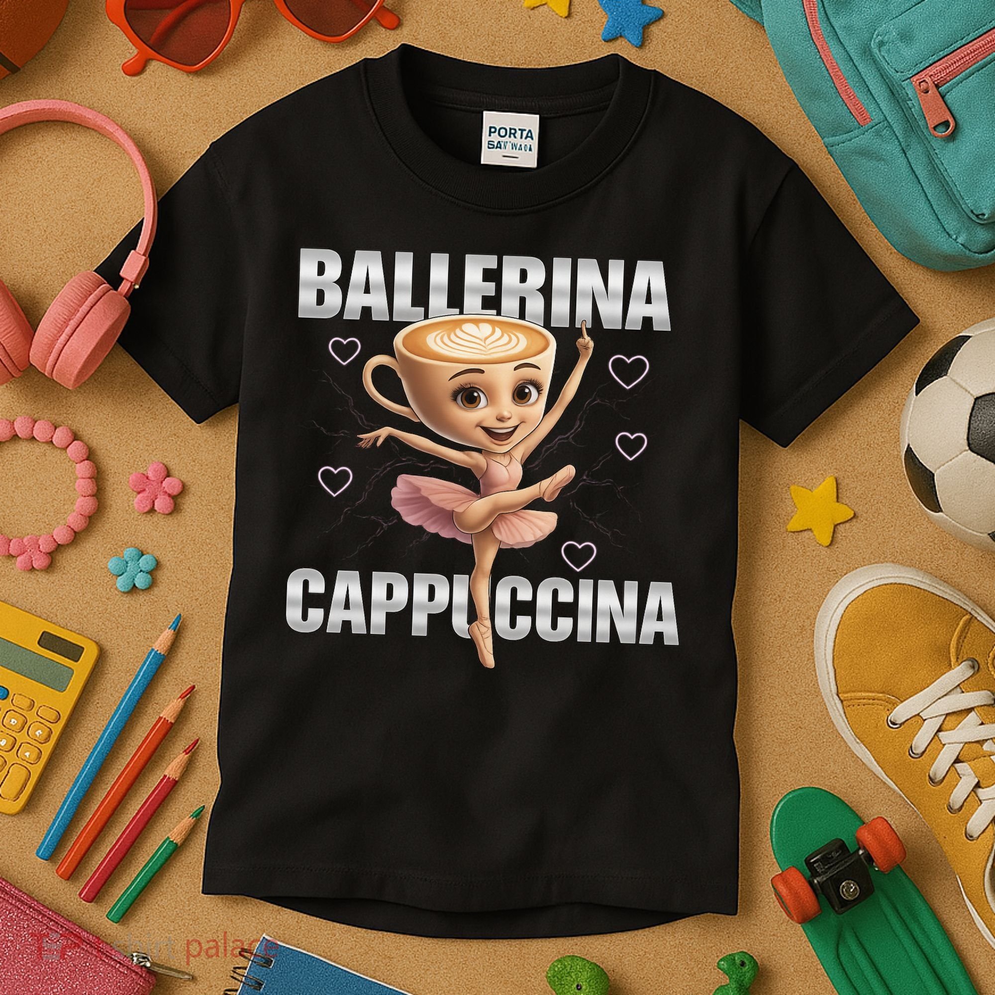 Ballerina Cappuccina - Italian Brainrot Meme Kids T-Shirt