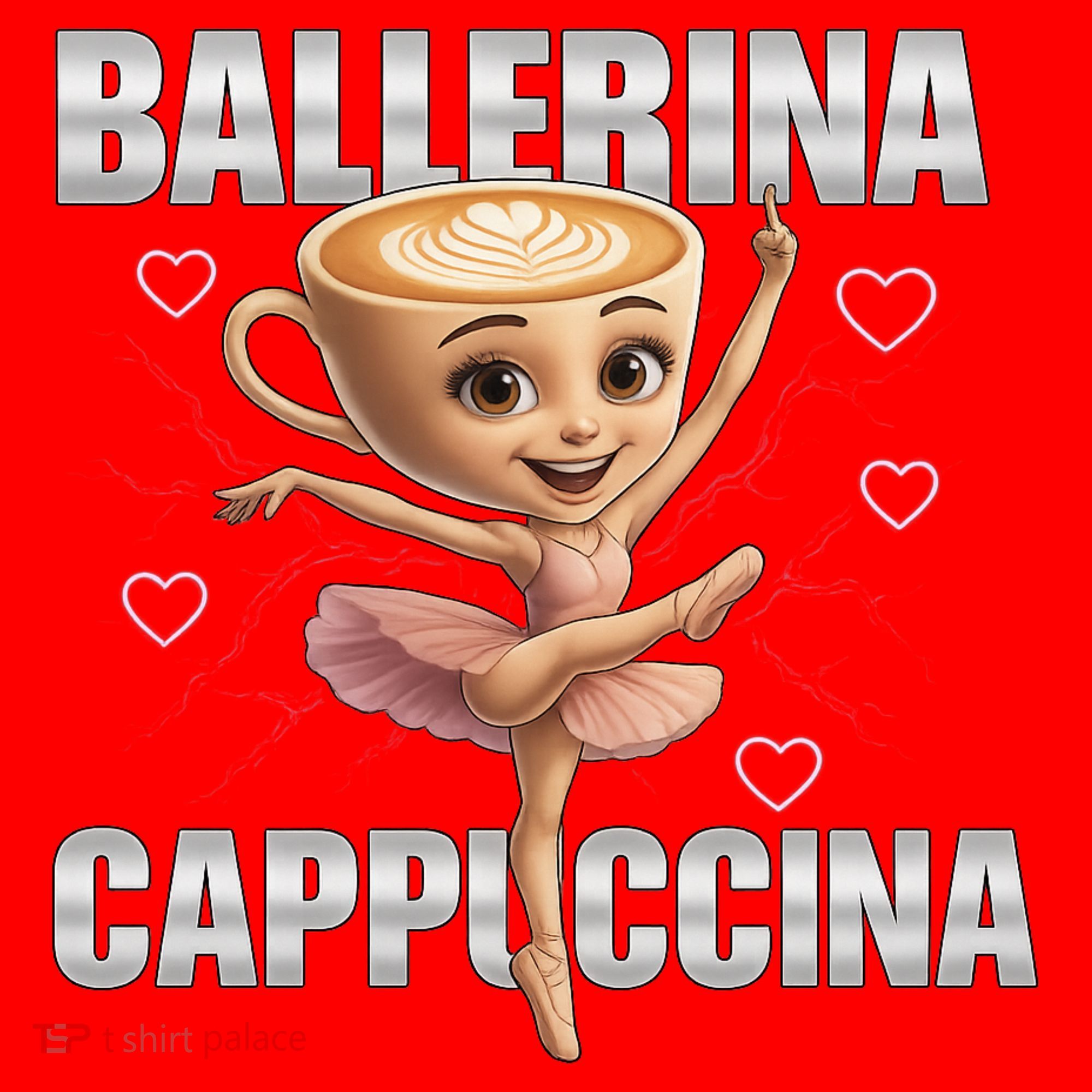 Ballerina Cappuccina - Italian Brainrot Meme Santa Hat