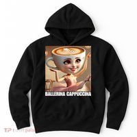 Ballerina Cappuccina - Italian Brainrot Meme  Hoodie thumb 0