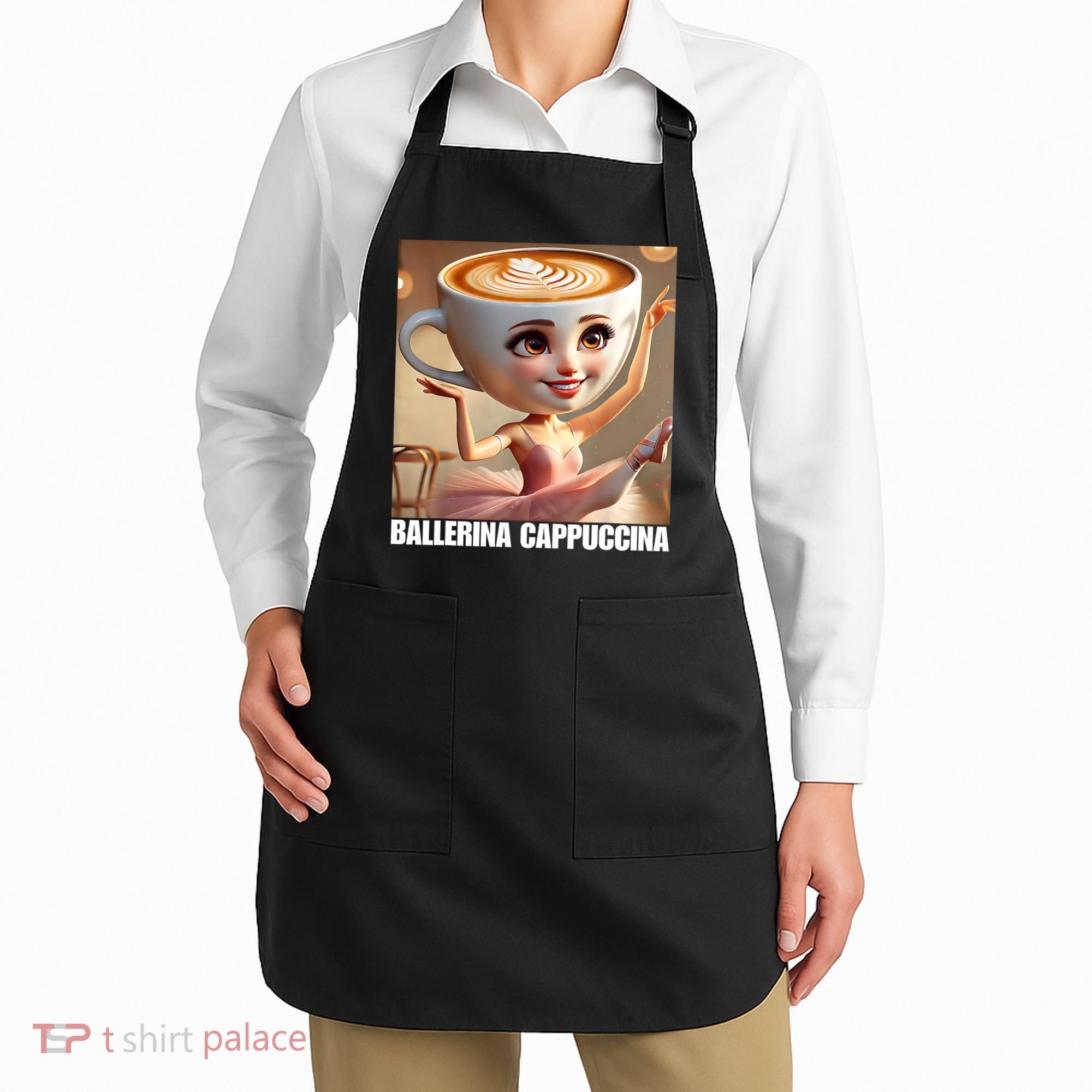 Ballerina Cappuccina - Italian Brainrot Meme  Apron