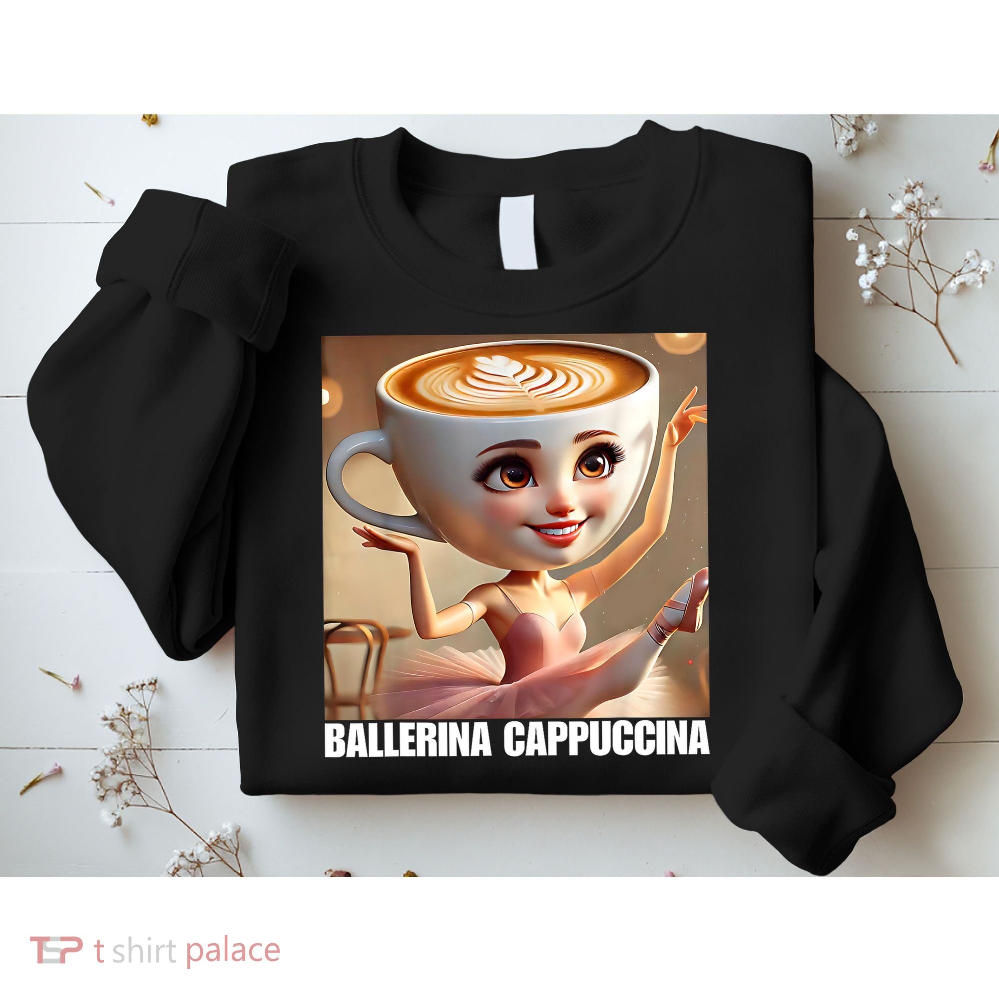 Ballerina Cappuccina - Italian Brainrot Meme  Sweatshirt