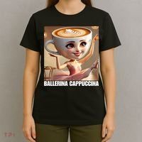 Ballerina Cappuccina - Italian Brainrot Meme  T-Shirt thumb 4