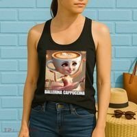 Ballerina Cappuccina - Italian Brainrot Meme  Women's Tank Top thumb 2