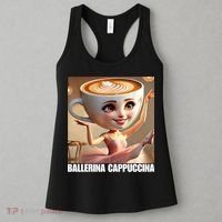Ballerina Cappuccina - Italian Brainrot Meme  Women's Tank Top thumb 3