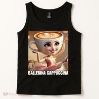 Ballerina Cappuccina - Italian Brainrot Meme  Tank Top thumb 2